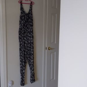 Backless floral romper